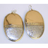 Oval Gold/Copper/Silver Tone Earrings