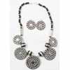 Silver Studded Jewelry Set
